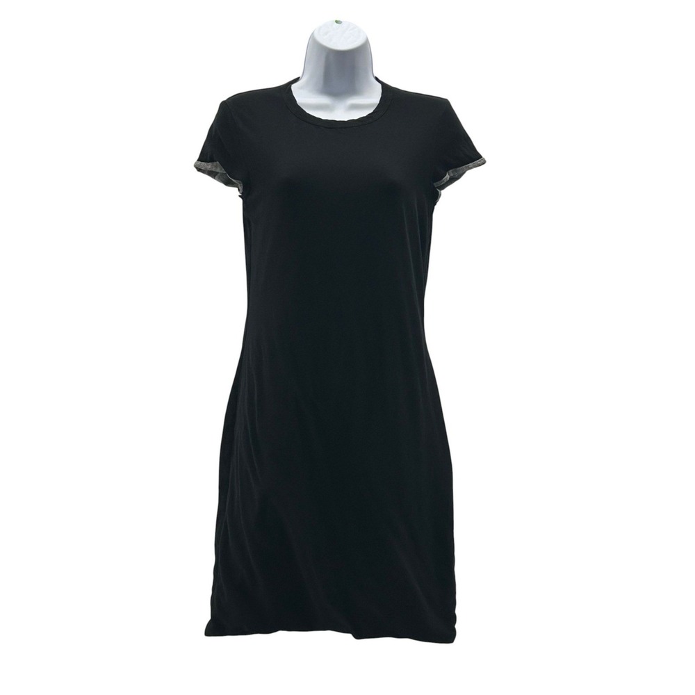 James Perse Shift Mini Dress Black Small Or 1